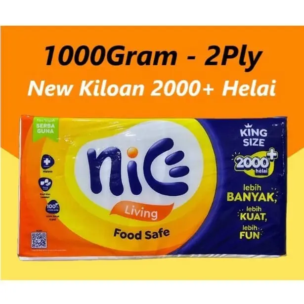 Nice Facial Tissue / Tisu Kering 1000gr / Tisu Wajah