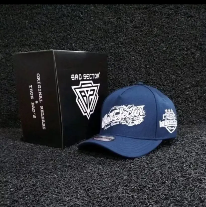 TOPI BASEBALL BADSECTOR LATIN NAVY PUTIH FULL TAG