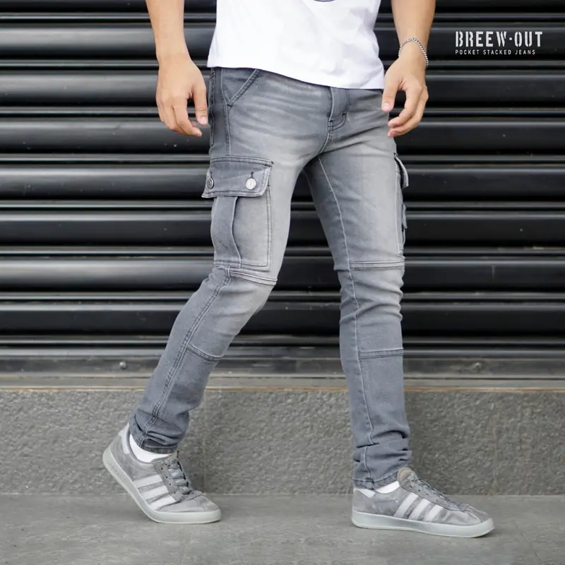 CELANA CARGO CELANA PANJANG JEANS PRIA DENIM SLIMFIT Lembut Stretch Nyaman 7