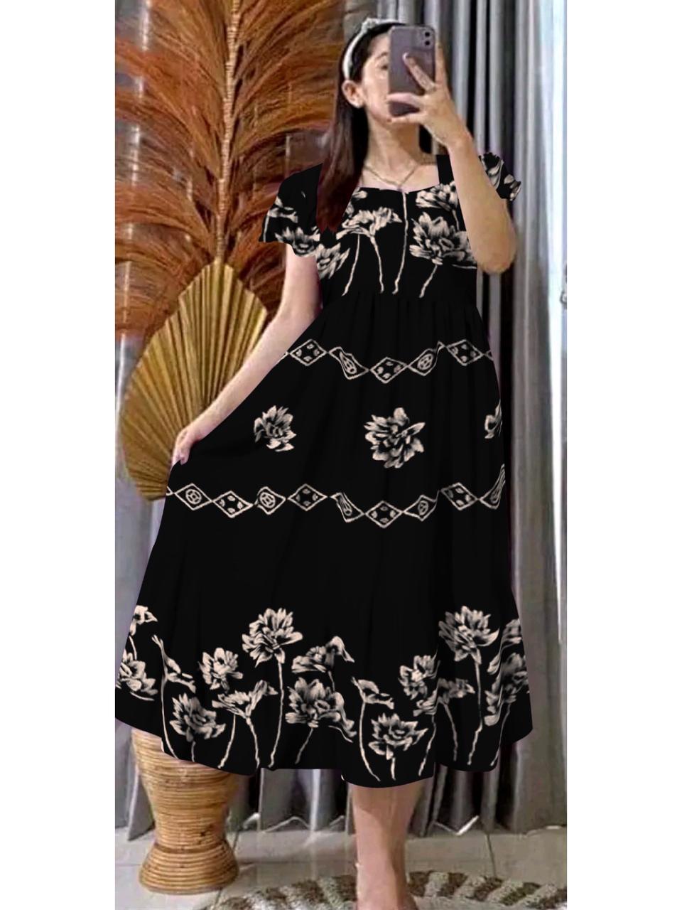 ZAHRA'S - Daster Gemoy Standar Ld 110cm Rayon Premium Kekinian Bumil Busui Friendly Motif