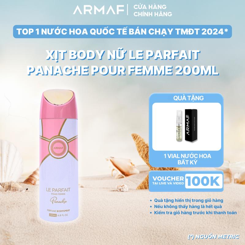 Xịt thơm Armaf La Parfait Pour Femme Panache Body Spray 200ml [DL]