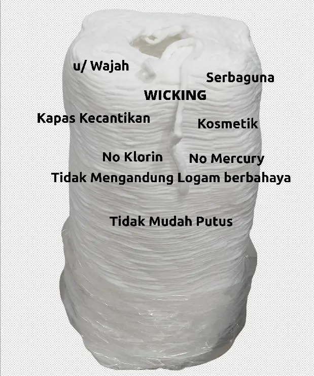 Kapas Kecantikan Serbaguna Bahan 100% Kapas Murni Wajah Kosmetik Wicking No Mercury No Klorin Aman Untuk Wajah Tidak Ada Bahan Kimia Berbahaya