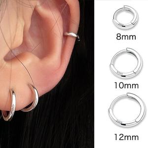 EAR PARTNER-ピアス、耳骨スタッズ、ピアス用スタッズ、上品な無地フープピアス、男女兼用イヤリング