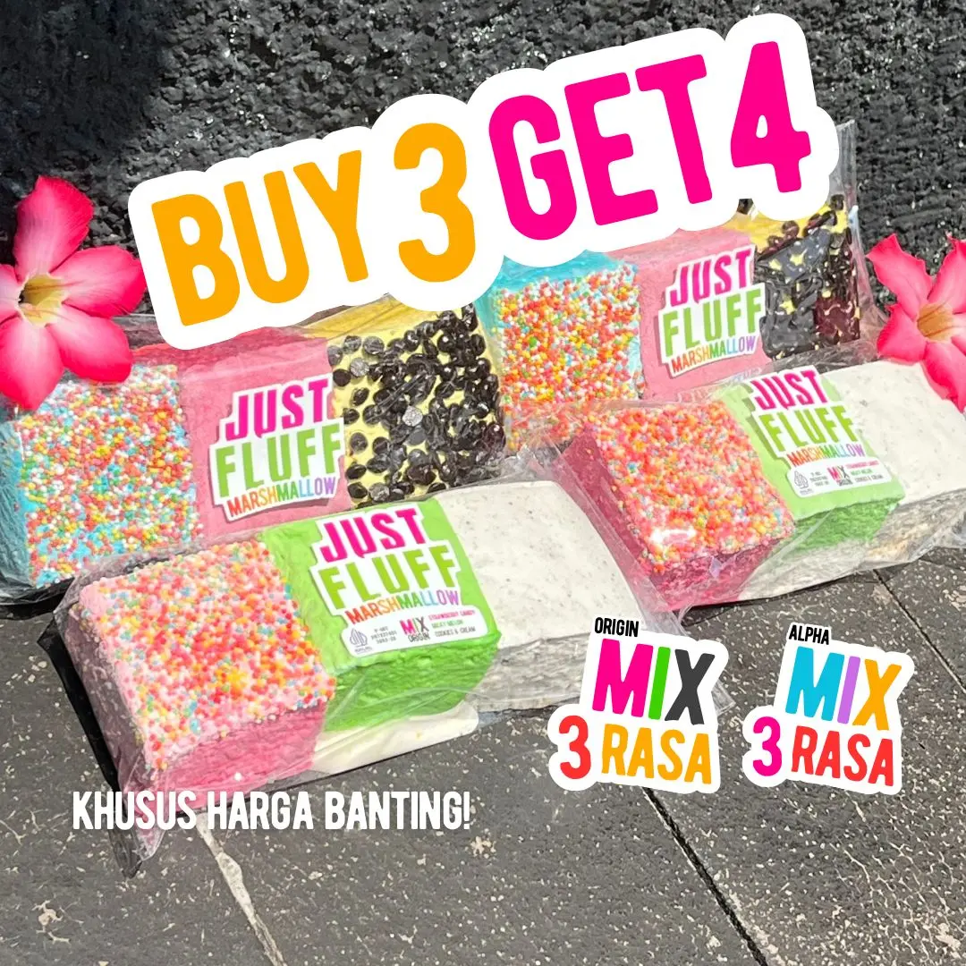 4 PACK Marshmallow JustFluff [HALAL] [12 KOTAK] [BEBAS PILIH] Gourmet Marshmallow