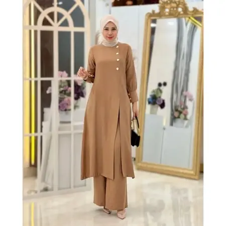 Setelan Jumbo Adeline Bahan Crincle Airflow Premium Set Wanita Terbaru 2025 5