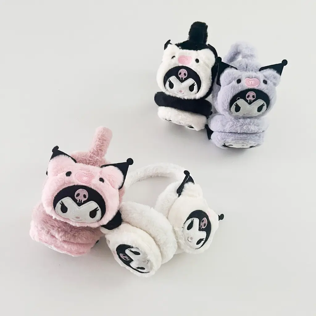 Earmuff Penutup Telinga Anak Dewasa Sanrio Kuromi Hello Kitty Bulu Anti Bising / Ear Muff Lembut