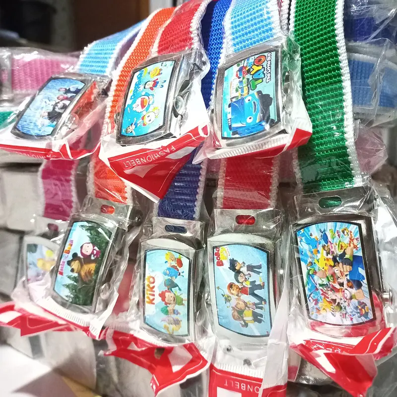 Sampereun Grosir Sabuk Anak Ikat Pinggang Sekolah TK Paud Karakter Gesper Logam 1 Lusin Fashion 5