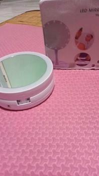 Product Review of Cermin Bulat Lipat Kaca Rias LED 2 Sisi Ganda Putar USB Cas from y**r 1
