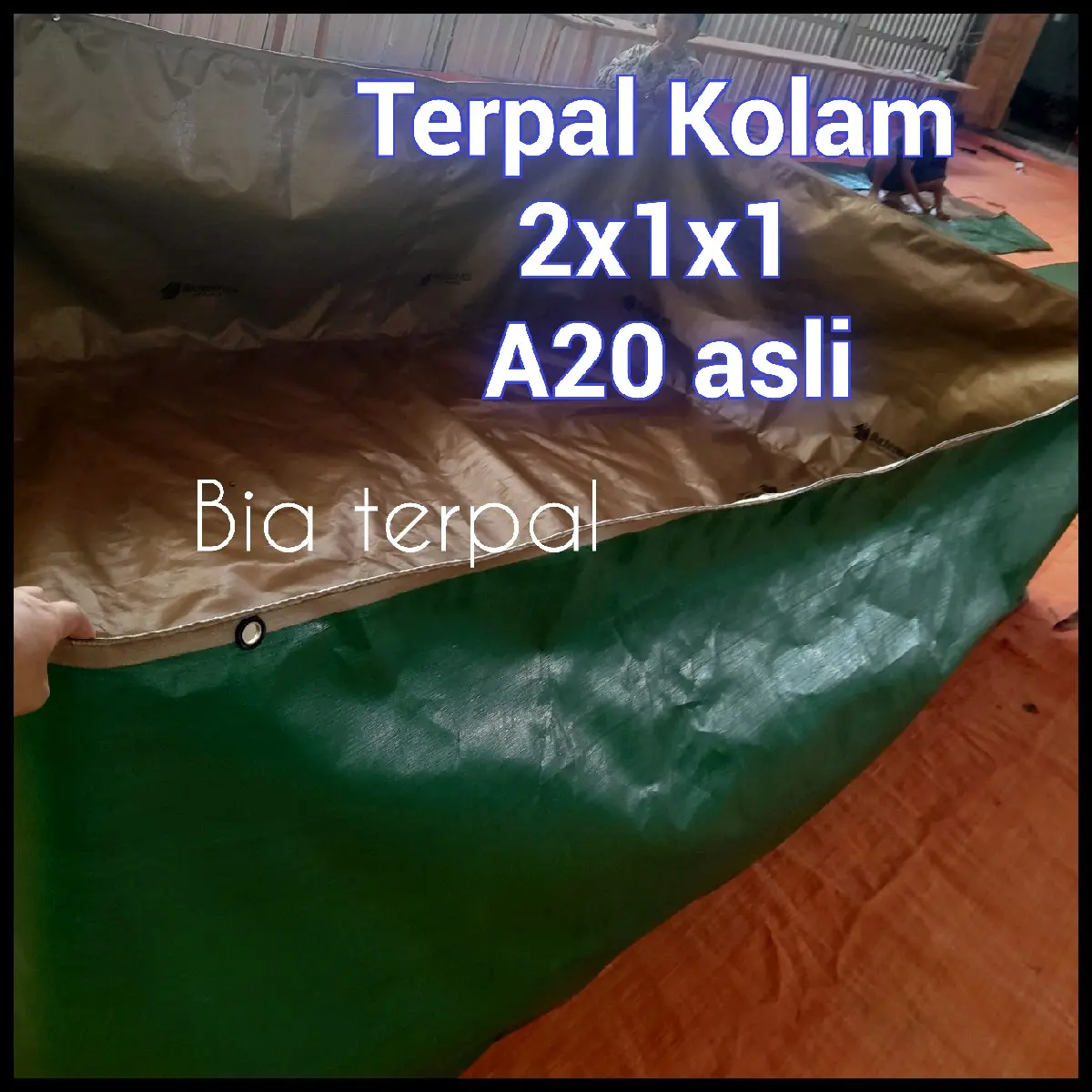 Terpal Kolam 2x1x1 A20 Asli Buccheon Hijau Gold - Filter Kotak Plastik Air
