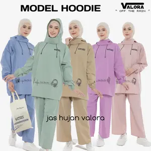 VALORA JAS HUJAN HOODIE, RAINCOAT Pria Wanita Terbaik Anti Rembes NEW SERIES