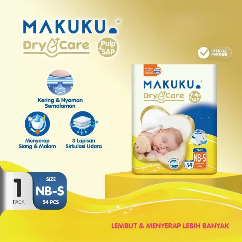 Makuku Dry Care NB-S54 M48 L44 XL36 XXL34 8