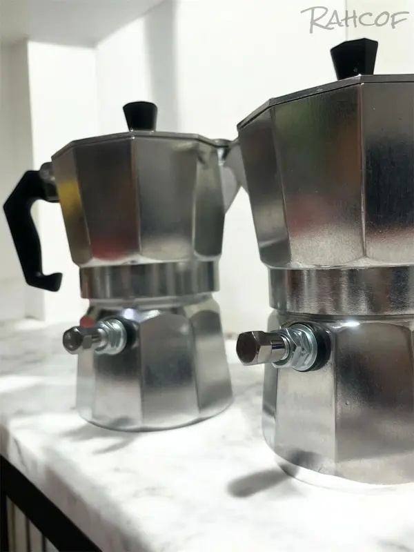 Mokapot Modifikasi include Adaptor Pompa (pentil) free Temper takar dan Puckscreen/ Moka pot Modif Pompa / Adaptor Pompa (pentil) 5