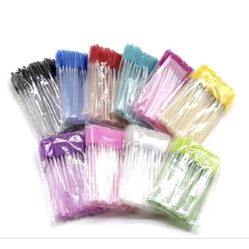 Mascara Wand isi 50 pcs spoolie brush alis maskara sekali pakai Eyelash 2