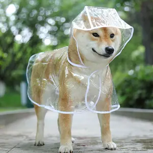 ppy Transparent Rainwear Raincoat Pet Hooded Waterproof
