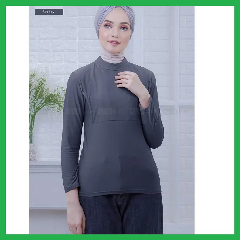 [Terlaris!!] Manset Busui  /Baju Menyusui / Kaos Ibu Menyusui  / Daleman Manset Menyusui Friendly  / Daleman Baju Gamis Abaya Kebaya Muslimah Black White 6