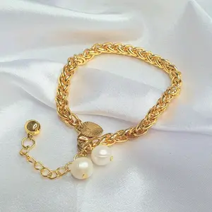 gelang model kepang premium mutiara bersertifikat