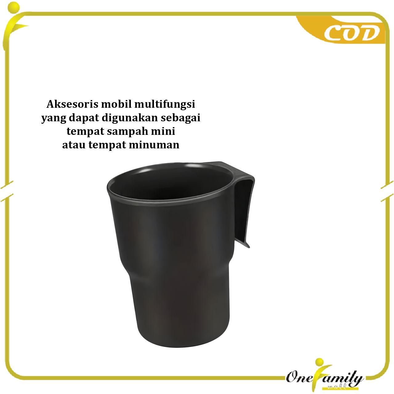 [COD] OFM C1564 Tempat Sampah Mobil Mini Model Cup Holder Bisa untuk Botol Minum Multifungsi