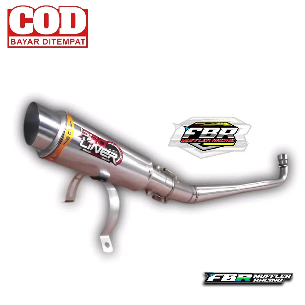 KNALPOT RACING PROLINER CHROME SUPRA JUPITER ASTREA SOGUN KARISMA VEGA Kendaraan Motorcycle Mesin
