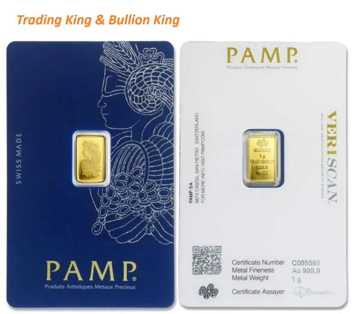 PAMP Gold bar | 1 gram | Purity 999.9 | Brand New