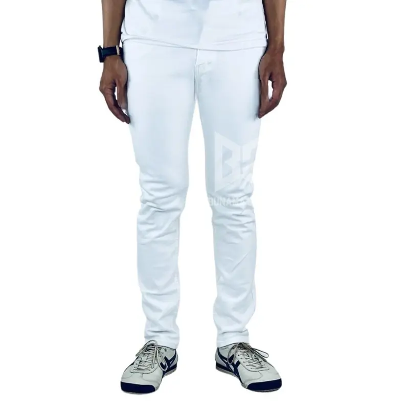 CELANA PANJANG JEANS DENIM PUTIH SLIM FIT STRETCH SLIM FIT SKINNY Nyaman Santai Pria Muda Biru Hitam Celana Panjang 1