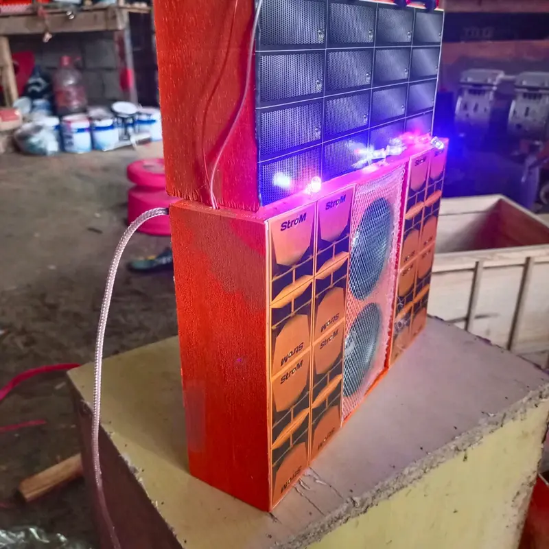 sound miniatur full lampu warna biru 5