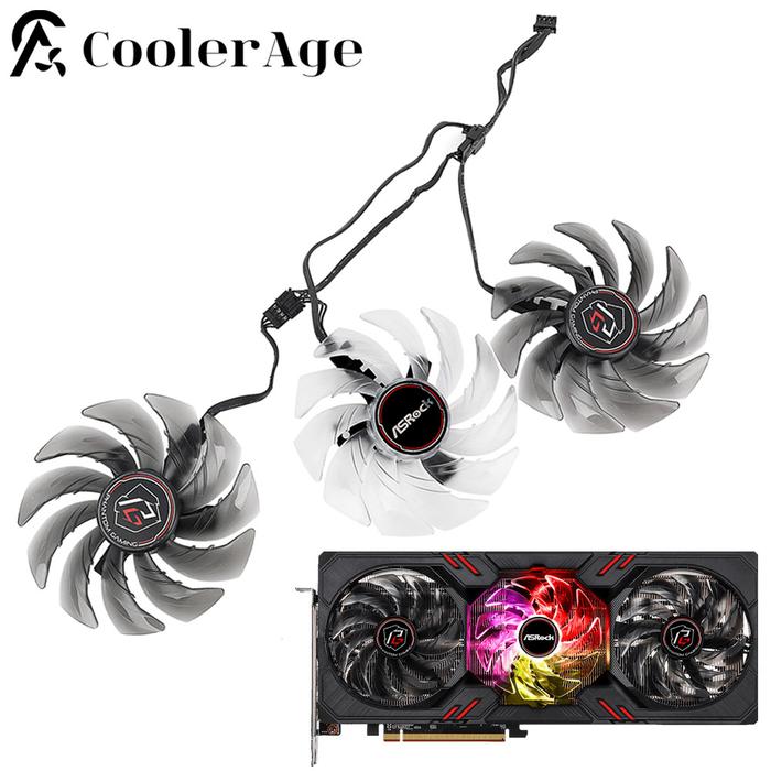 Jual New 87MM Cooler Fan Replacement For Asrock AMD Radeon RX 6600 6650 ...