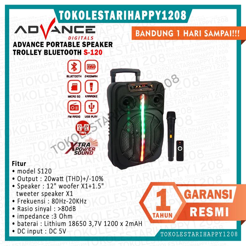 Product Introduction of Advance Speaker 12 inci Meeting Karaoke Bluetooth S-120 Plus Mic Wireless Garansi Resmi 0