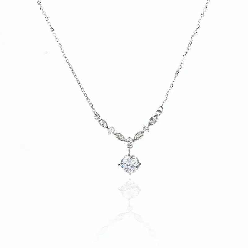[925 Silver]Necklace Summer Sweat & Tarnish Resistant Starry river sparkles pendant Hypoallergenic Dainty Necklace for Women Fashionable and versatile jewelry