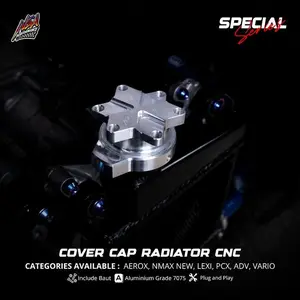 NSA COVER CAP RADIATOR CNC ALUMINIUM GRADE 7075 VARIO NMAX PCX TUTUP RADIATOR CNC ALUMINIUM PREMIUM DENGAN KEKUATAN Maksimal DAN Tampilan Racing Clean