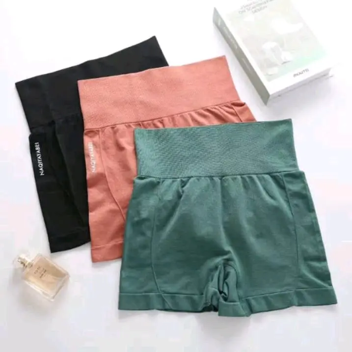 Celana Korset Pinggang Tinggi Legging Pendek Import Wanita Celana dalam Cewek High Waist 3
