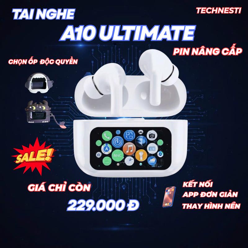  Tai Nghe A10 Ultimate Loại Xịn Nâng Cấp Pin  28 Chức Năng,Kết Nối App Chống ồn ENC,Kháng nước IPX6 EQ  Phù hợp mọi dòng máy 