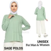 Gambar Kaos Polo Seragam Panjang Unisex Sage Polos / Kaos Kerah / Poloshirt / Polo Shirt Panjang Bordir Sablon Logo Cewek Cowok - Sage polos, S dari Pabrik Kaos Kota Administrasi Jakarta Barat 1 Tokopedia