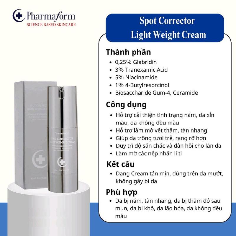 Tinh Chất Dưỡng Sáng và Cải Thiện Sắc Tố Da Spot Crrector Light Weight Cream 30ml