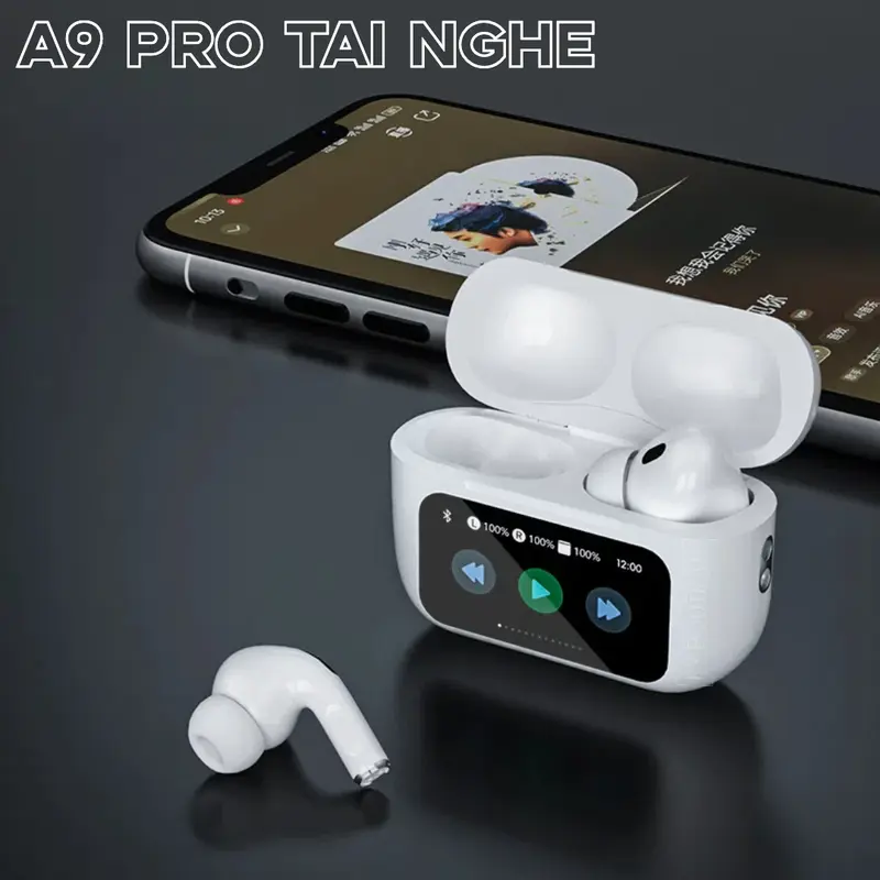 A9 PRO ANC/ENC Tai nghe Bluetooth Chính Hãng NAPOD PRO Phiên bản nâng cấp Màn Hình cảm ứng Thông Minh Chống ồn ENC/ANC Kháng nước IPX6 EQ Cân bằng âm Thanh 5