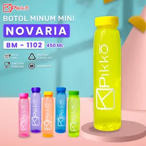 BOTOL MINUM MURAH ANTI PECAH - PIKKO - NOVARIA - 6 WARNA Bottles Water Biru Kitchenware