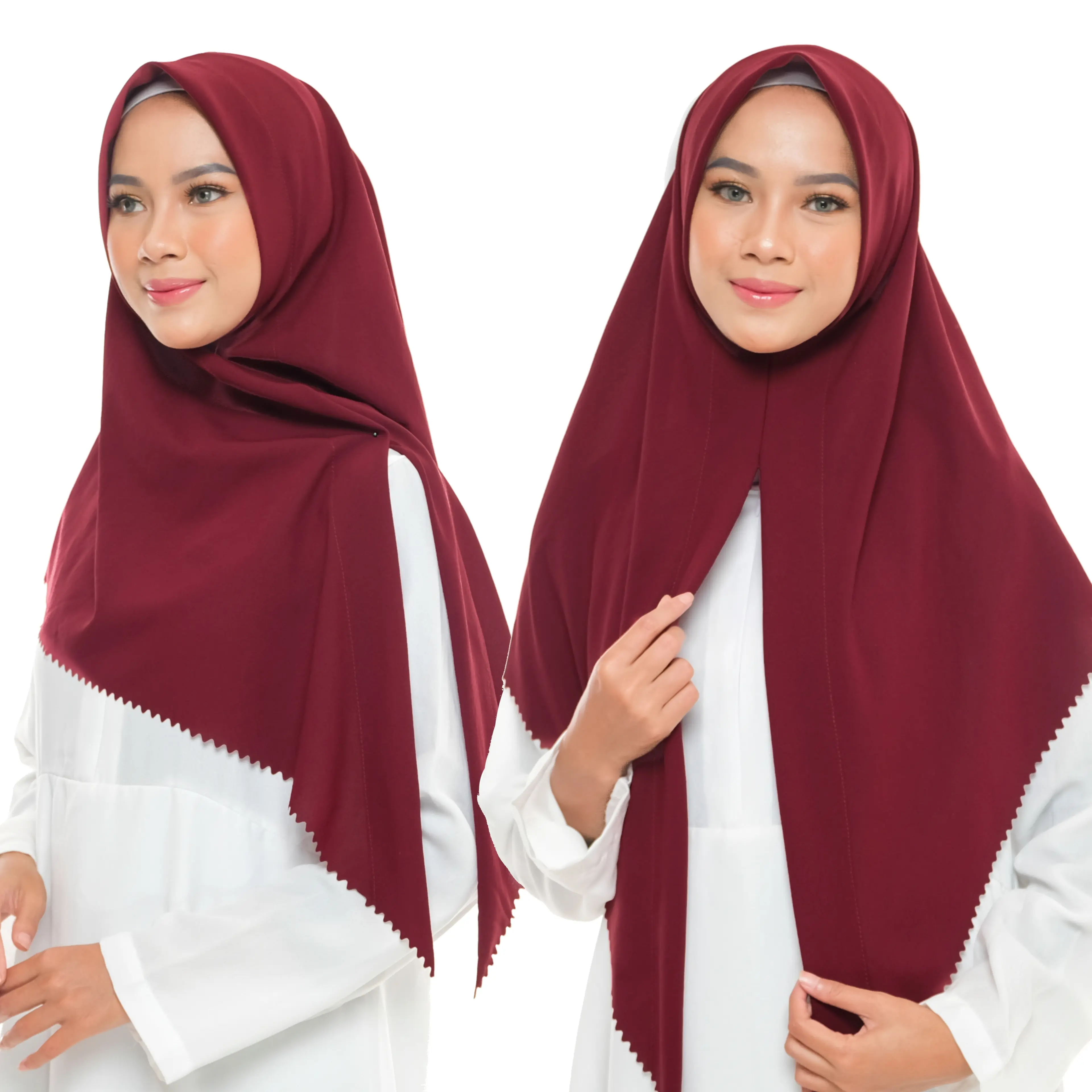 Jilbab Segitiga instant Diamond Lasercut cantik lembut Nyaman