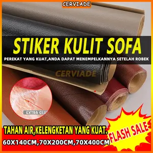 【Cerviade】70x400cm Stiker Jok Kulit Sofa Kursi sofa berperekat kulit asli Sofa berperekat kulit asli