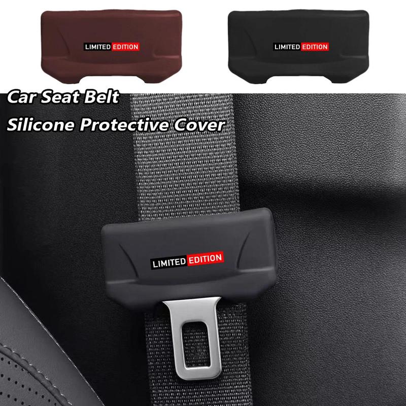 Bọc bảo vệ khóa dây an toàn ô tô silicone seat belt buckle cover LIMITED EDITION LE, chống trầy xước, có kiểu A/B màu đen và đỏ rượu