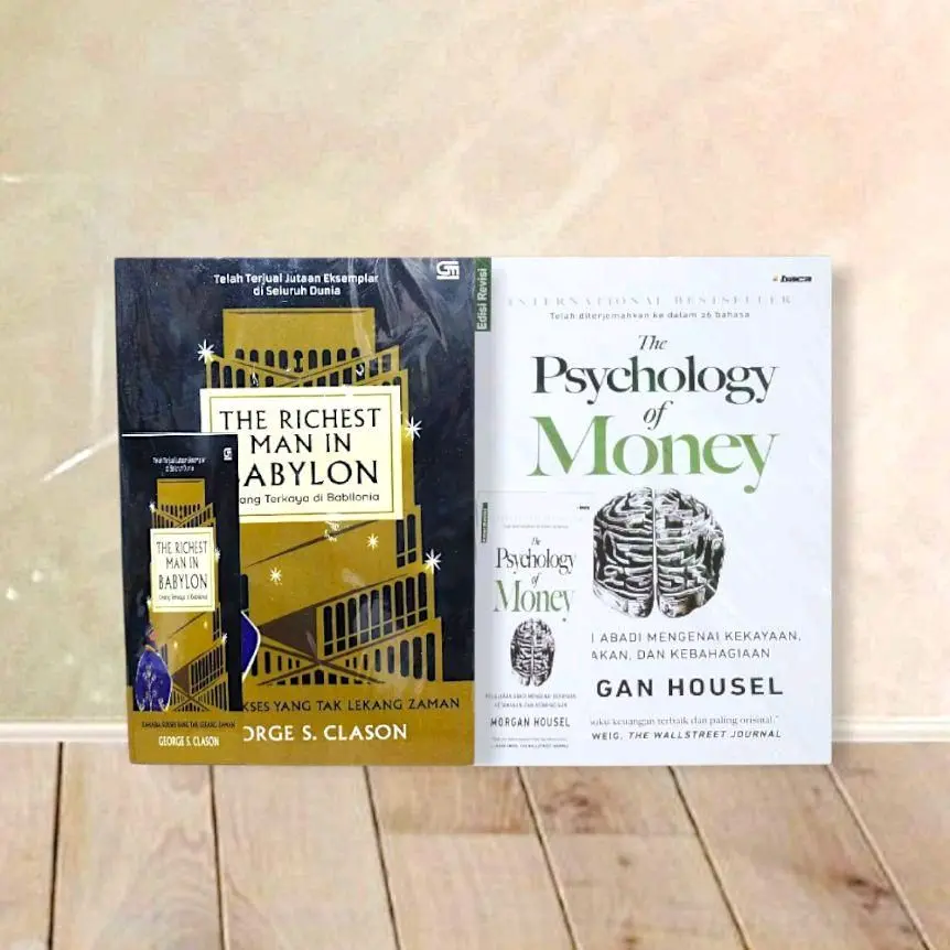Best Seller Paket 2 Buku THE RICHEST MAN IN BABYLON & THE PSYCHOLOGY OF MONEY Oleh George S Clason & Morgan Housel Edisi Terbaru