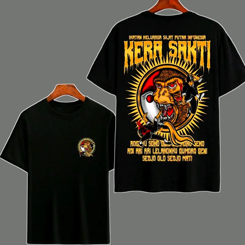 kaos distro ikspi KERA SAKTI  sedulur papat kalimo pancer / Tshirt kaos pasker ikspi terbaru High Pria Kain Katun Nyaman Keren 1