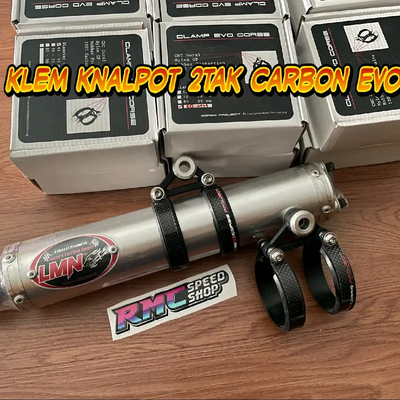 Klem Cilincer 2tak carbon tipe evo / klem knalpot 2tak carbon evo corse project 0