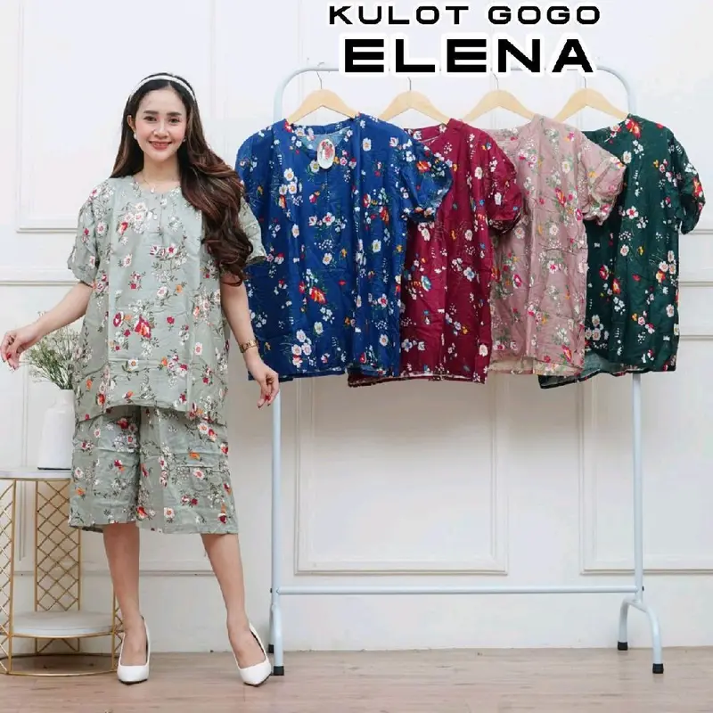 [Paket Hemat] Kulot Jumbo / Setelan Pendek / Piyama / Baju Tidur ld 130 bahan Rayon Santung 5