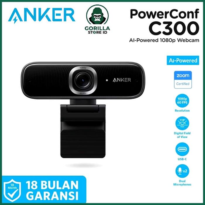Gambar Anker Webcam PowerConf C300 - A3361 dari GORILLA STORE ID Kota Administrasi Jakarta Pusat Tokopedia
