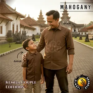 Elnafi Store86 Kemeja Katun Signature Couple Ayah & Anak Kualitas Premium Hemat Budget