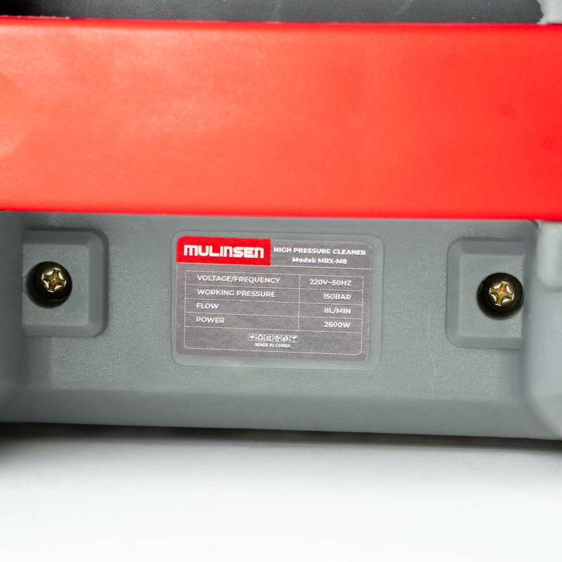 Máy rửa xe điện MULINSEN MRX - M8 , công suất 2600W, lưu lượng 8lít/phút, áp suất 150BAR hàng chính hãng bảo hành 6 tháng 9