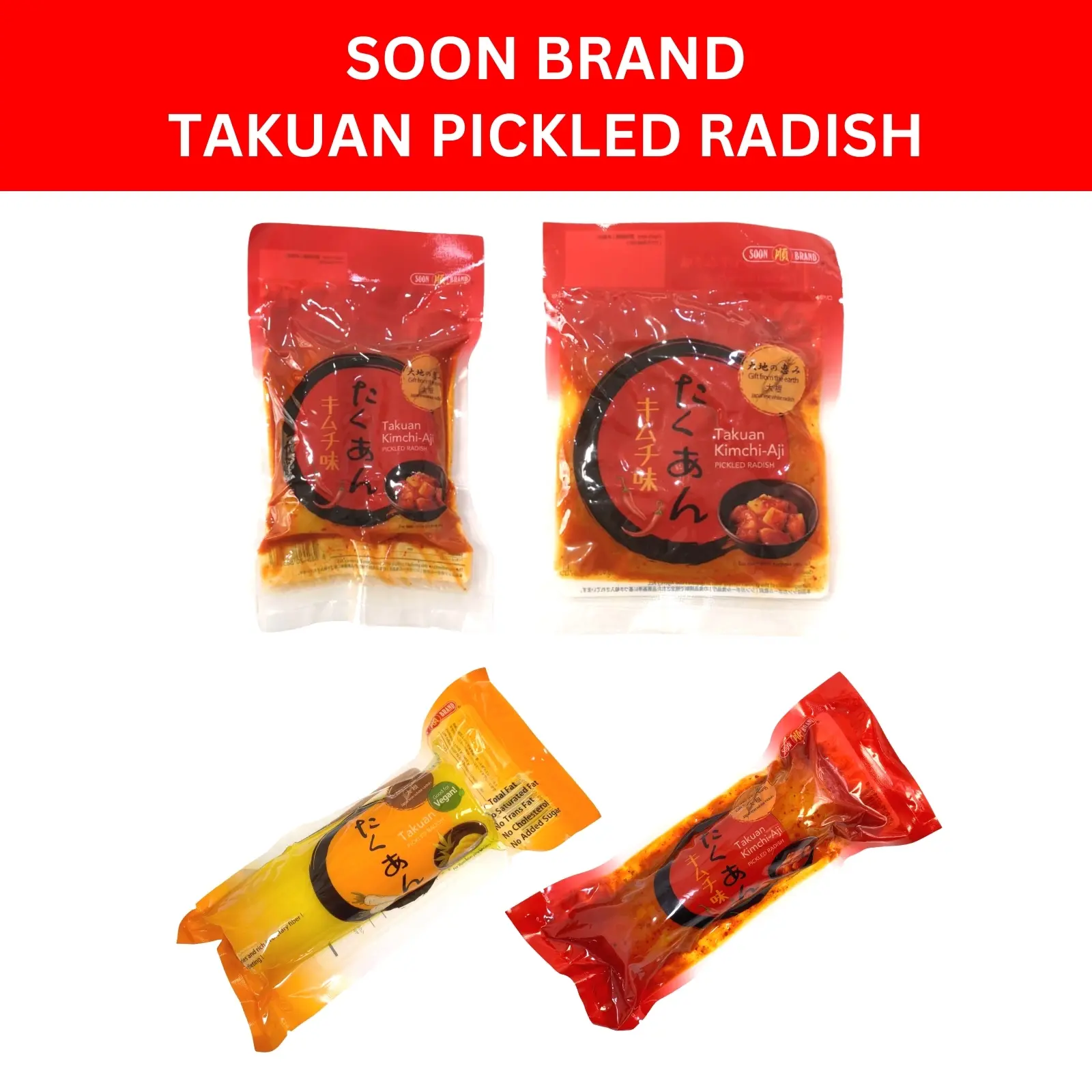Soon Brand Takuan Pickled Radish (Original/Kimchi)