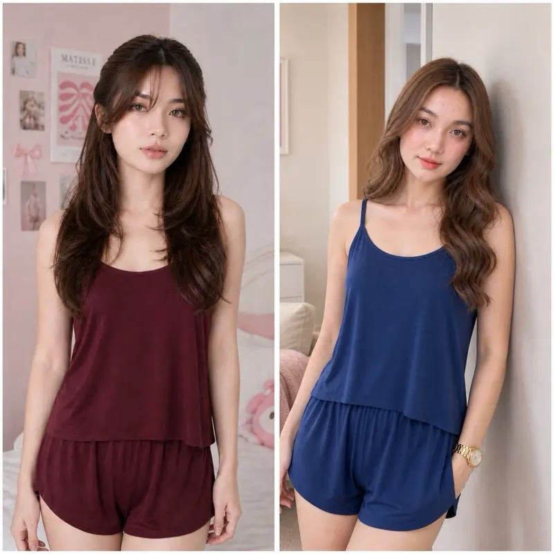 JUMBO SET TANKTOP XL-2XL-3XL SETELAN TANKTOP BAJU TIDUR NYAMAN
