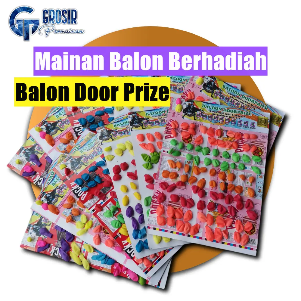 Mainan Berhadiah Balon Warna-Warni Door Prize Bisa COD