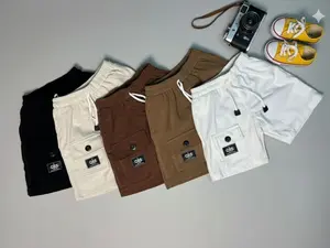 Paket 100rb 3 Pcs Celana Pendek Corduroy Pocket Anak Usia 1-9 Tahun Bahan Katun Nyaman untuk Laki-Laki dan Perempuan dengan Aksen Pocket Lucu