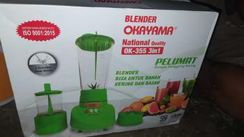 Product Review of BLENDER PLASTIK OKAYAMA BLENDER 3 IN 1 OK-355 3 tabung from Y**s 1